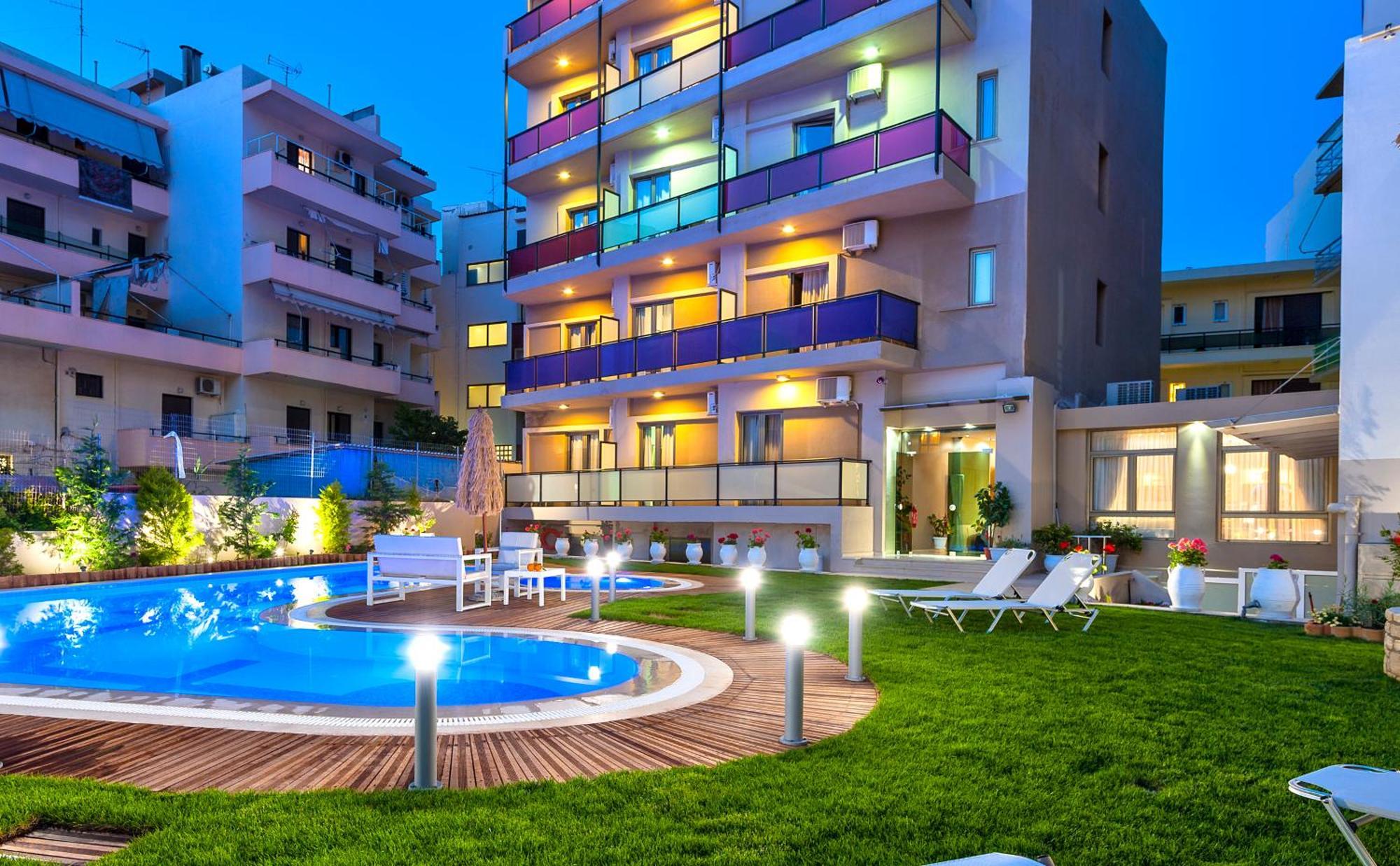 Leonidas Hotel & Apartments Rethymno  Bagian luar foto